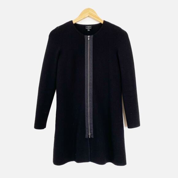 Talbots 100% Merino Wool Sweater Topper Black Size Petite - Picture 2 of 5